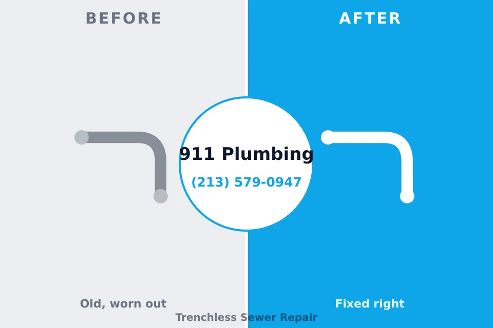 Before and after: plumbing repair Cape Carteret, NC